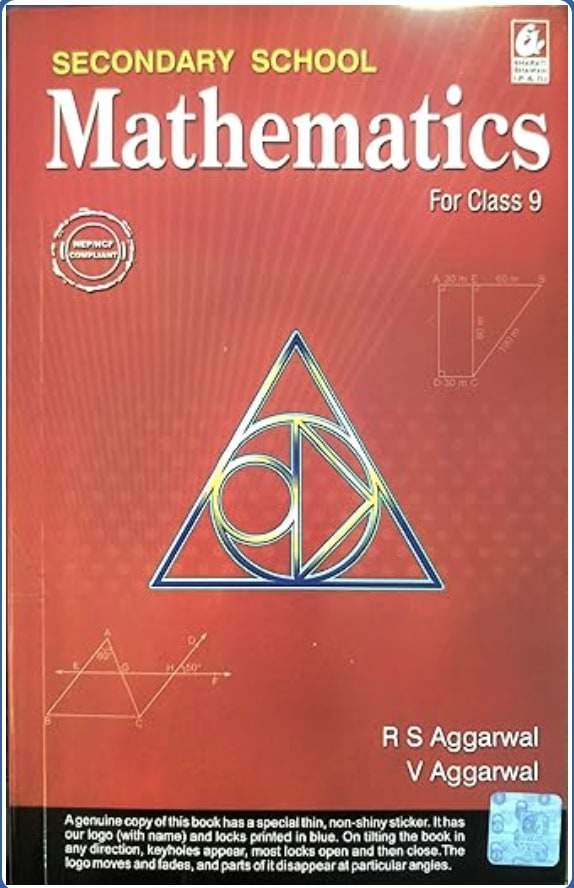 SECONDARY SCHOOL MATHEMATICS For Class IX by RS Aggarwal (Latest edition 2025) - Image 1