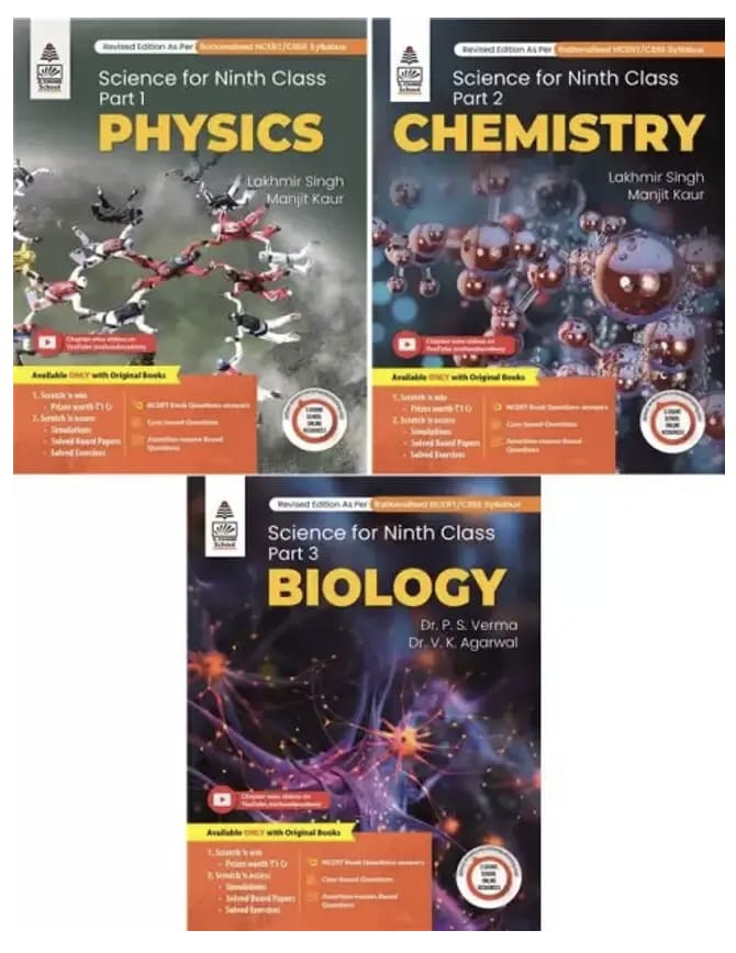 S Chand Lakhmir Singh Class 9 Physics Chemistry And Biology 2025-26 Latest Edition - Image 1