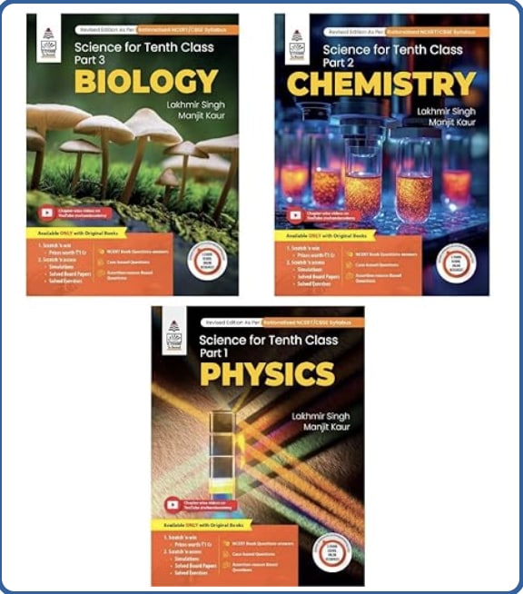 S Chand Lakhmir Singh CBSE Physics, Chemistry & Biology for Class 10 Set of 3 Books - Image 1